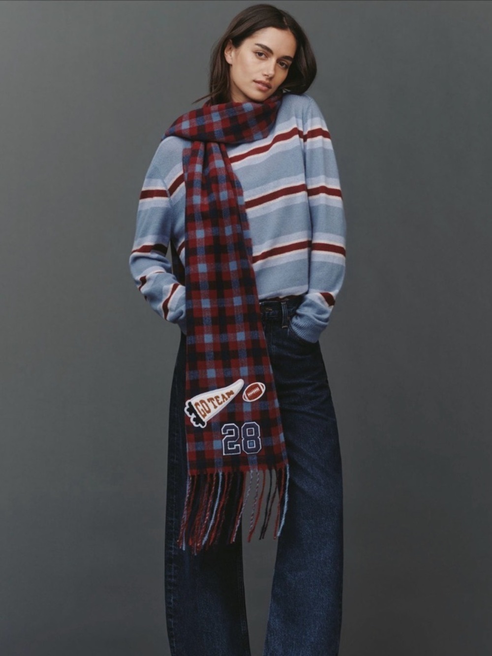 NWT Anthropologie Plaid Football Scarf!! ✨🏈
